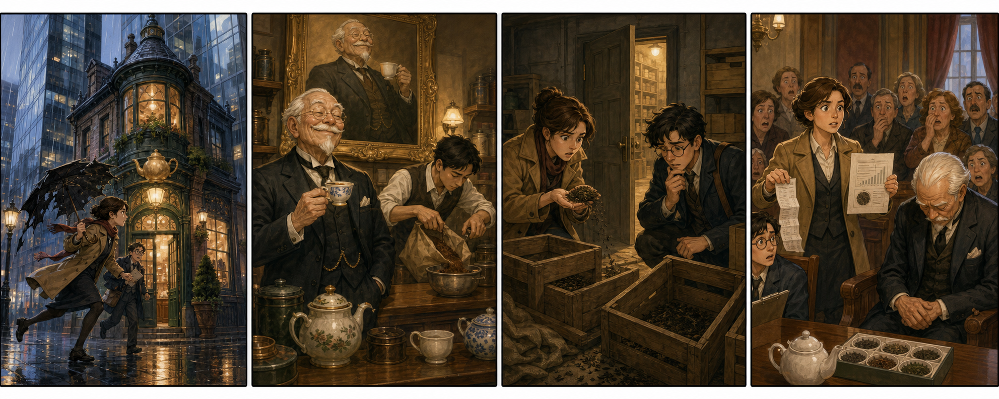 Group 2 four-panel scene strip